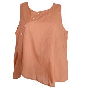 NWT zanzeo burnt orange asymmetrical tank top size xxl